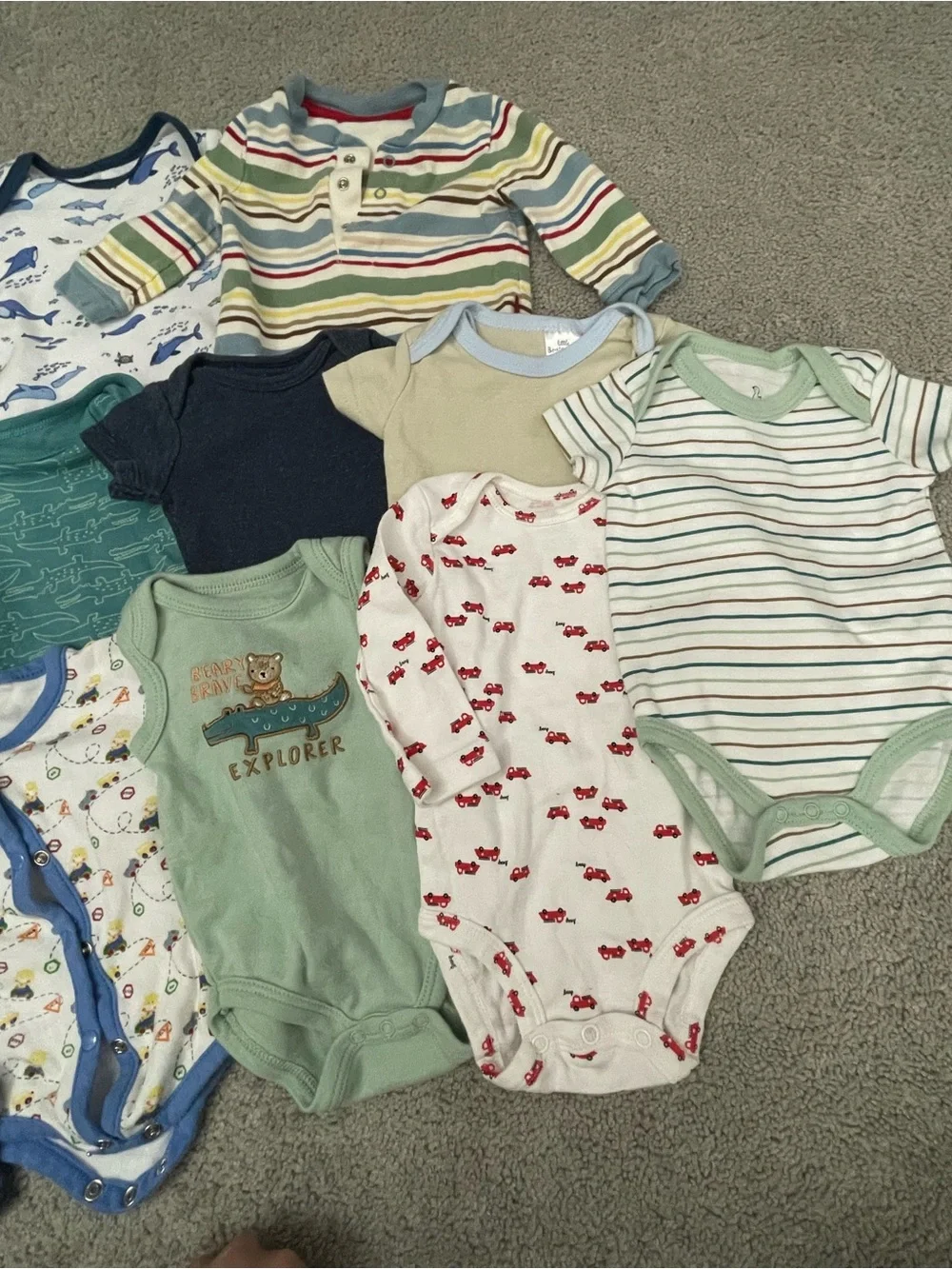 Mixed Colors Baby One-Piece Bodysuit Set - Assorted Styles